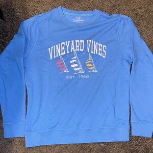 Vineyard Vines Men's Light Blue Crewneck Sweater
